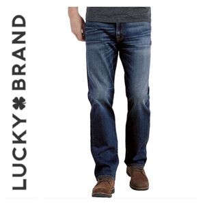 Lucky Brand 181 Relaxed Straight Jeans Men's Size 36 x 34 Long Tall Stretch Dark